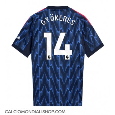 Maglie da calcio Arsenal Viktor Gyokeres #14 Seconda Maglia 2025-26 Manica Corta Maglie da calcio Arsenal Viktor Gyokeres #14 Seconda Maglia 2025-26 Manica Corta
